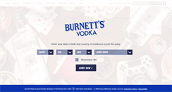 Desktop Screenshot of burnettsvodka.com